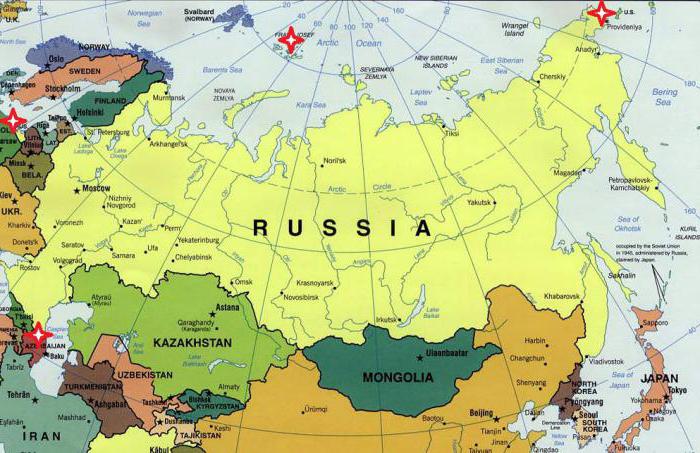 caractéristiques de la localisation physico-géographique de la Russie